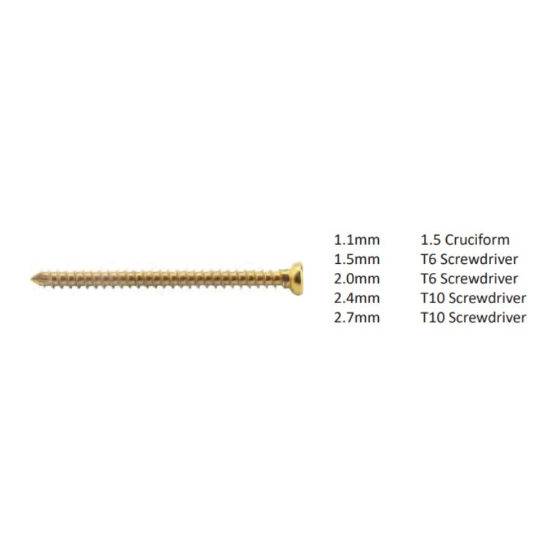 2.4mm ALPS Cortical Screw Titanium