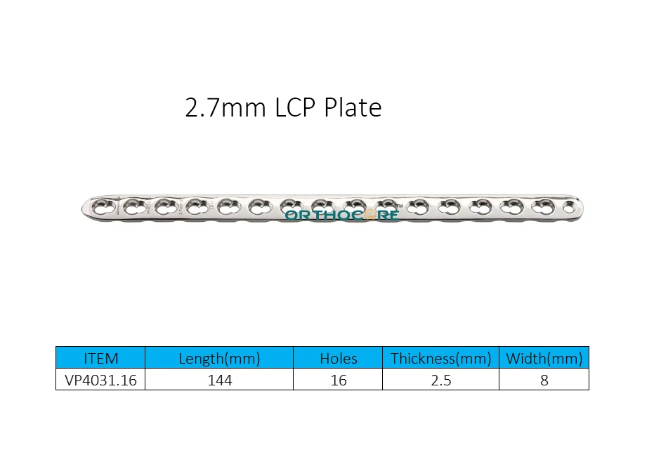 2.7mm Locking Compression Plates LCP