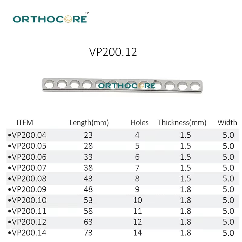 2.0mm Dcp Compression Bone Plate