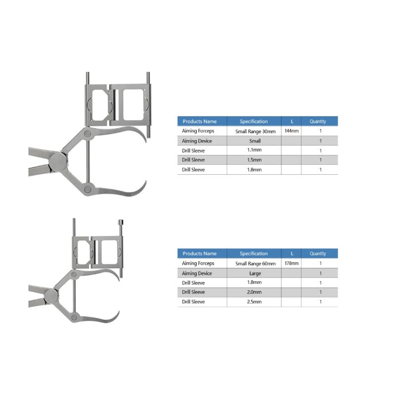 Pointed Reduction Forceps With Aiming Device