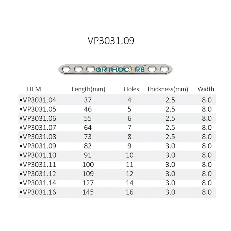 2.7mm LC-DCP Limited Contact Compression Plates