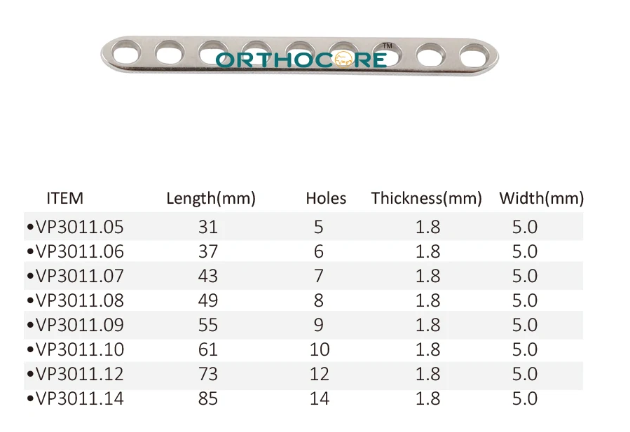 2.0mm/1.5mm LC-DCP Limited Contact Compression Plates