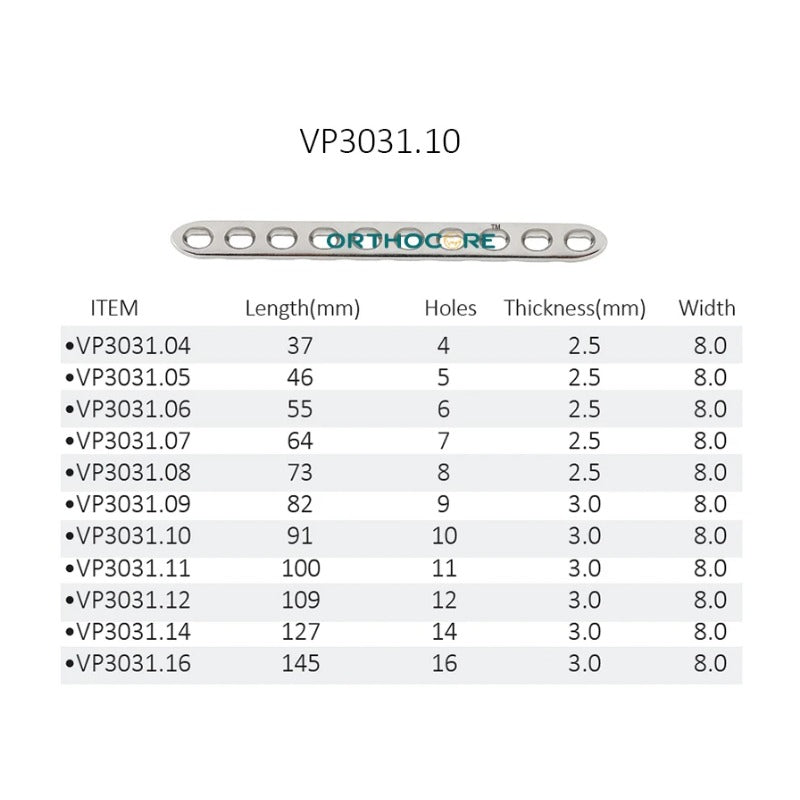 2.7mm LC-DCP Limited Contact Compression Plates