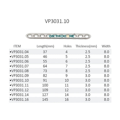 2.7mm LC-DCP Limited Contact Compression Plates
