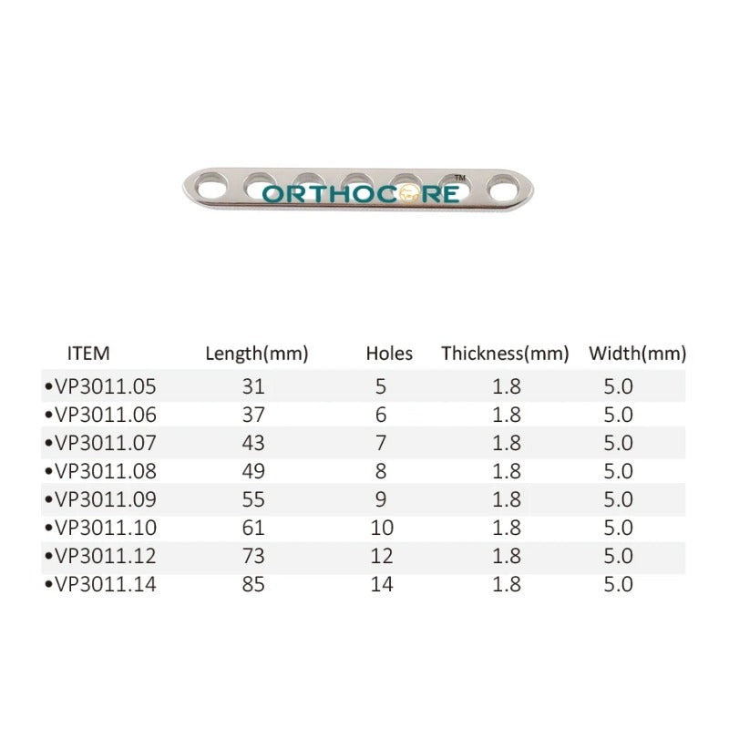 2.4mm/2.0mm LC-DCP Limited Contact Compression Plates