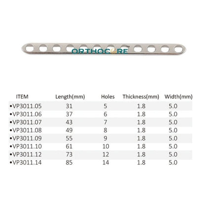 2.4mm/2.0mm LC-DCP Limited Contact Compression Plates