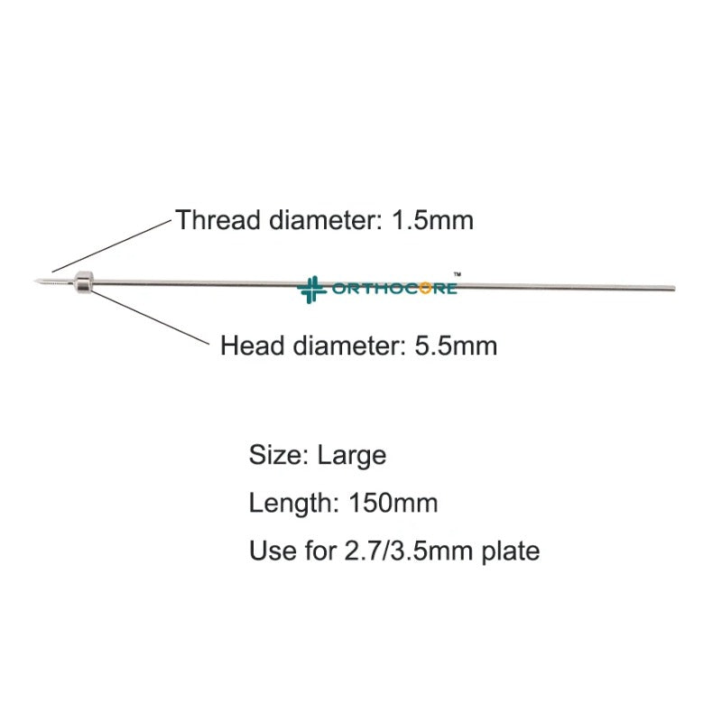 Temporary Reduction-Plate Holding Threaded Pins
