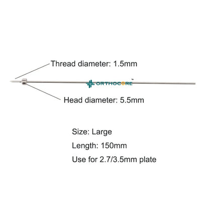 Temporary Reduction-Plate Holding Threaded Pins