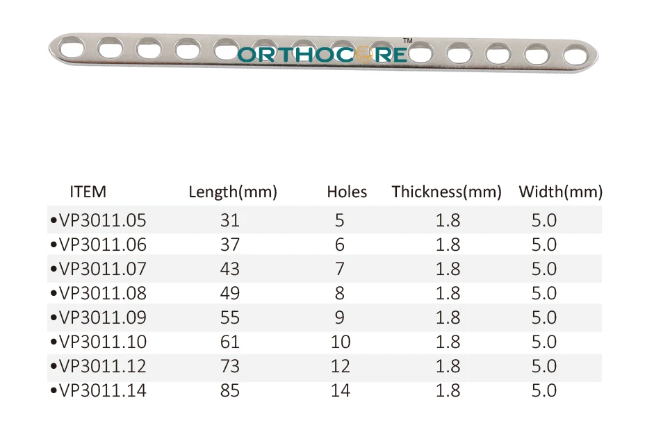 2.0mm/1.5mm LC-DCP Limited Contact Compression Plates
