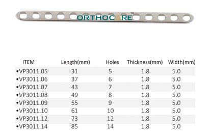 2.0mm/1.5mm LC-DCP Limited Contact Compression Plates