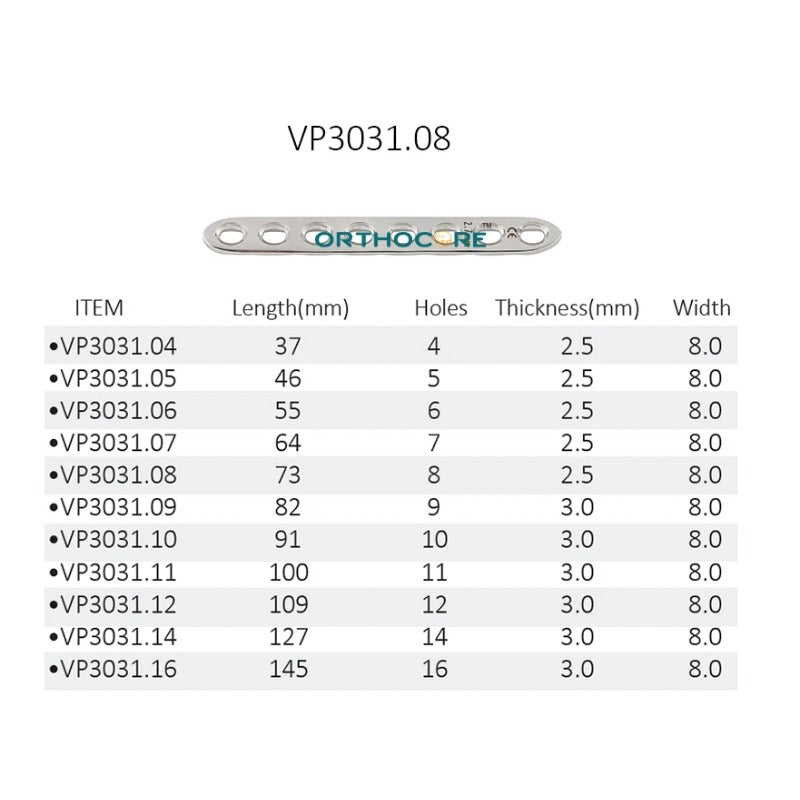 2.7mm LC-DCP Limited Contact Compression Plates