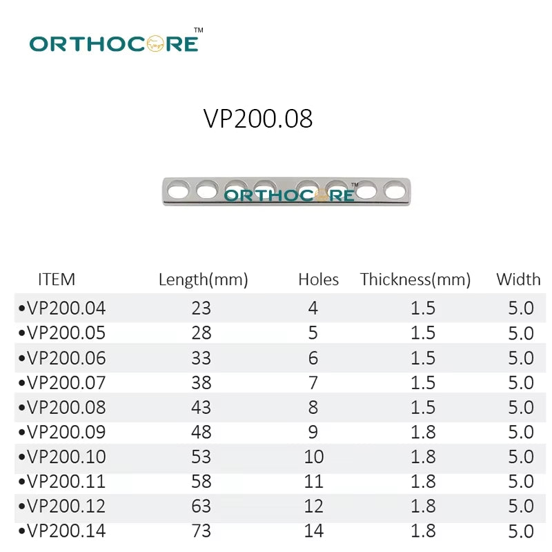 2.0mm Dcp Compression Bone Plate