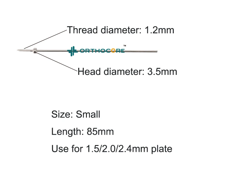 Temporary Reduction-Plate Holding Threaded Pins