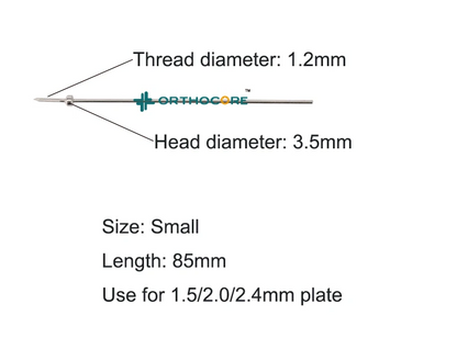 Temporary Reduction-Plate Holding Threaded Pins