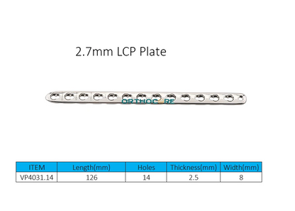 2.7mm Locking Compression Plates LCP