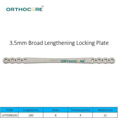 3.5mm Broad Lengthening Locking Plate