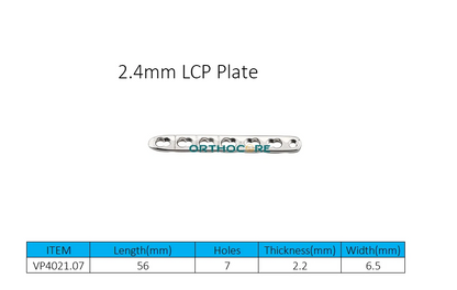 Placas de compresión con bloqueo de 2.4 mm