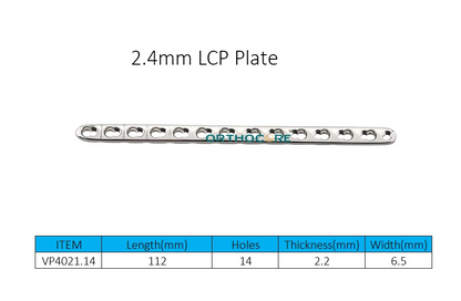 Placas de compresión con bloqueo de 2.4 mm