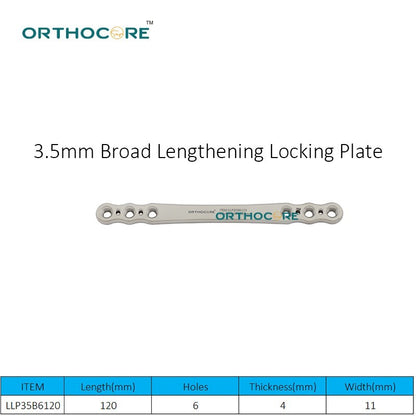 3.5mm Broad Lengthening Locking Plate