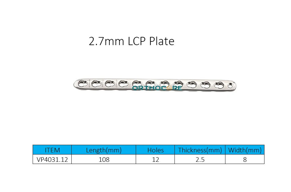 2.7mm Locking Compression Plates LCP