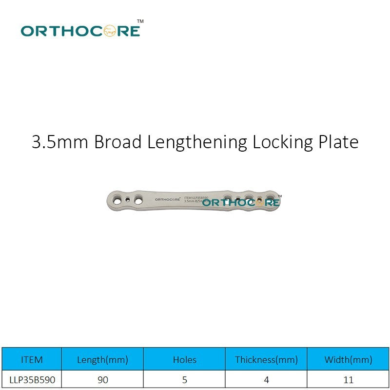 3.5mm Broad Lengthening Locking Plate