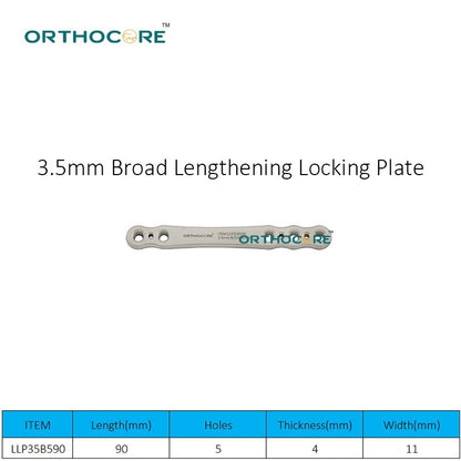 3.5mm Broad Lengthening Locking Plate