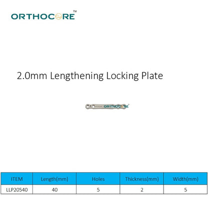 2.0mm Lengthening Locking Plate