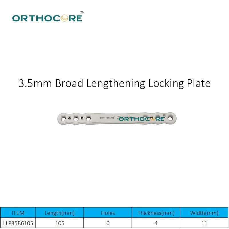 3.5mm Broad Lengthening Locking Plate