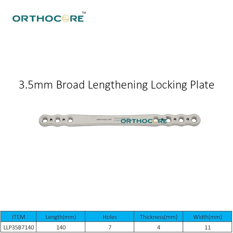 3.5mm Broad Lengthening Locking Plate