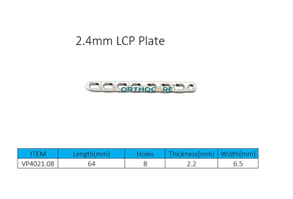 Placas de compresión con bloqueo de 2.4 mm