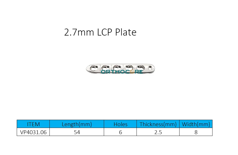 2.7mm Locking Compression Plates LCP