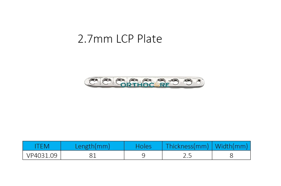 2.7mm Locking Compression Plates LCP