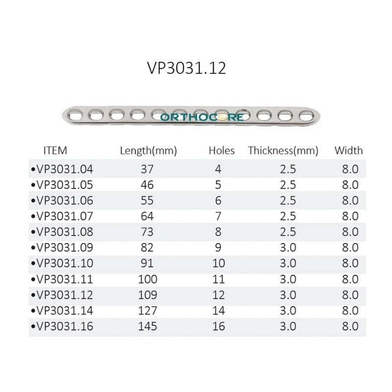 2.7mm LC-DCP Limited Contact Compression Plates