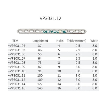 2.7mm LC-DCP Limited Contact Compression Plates