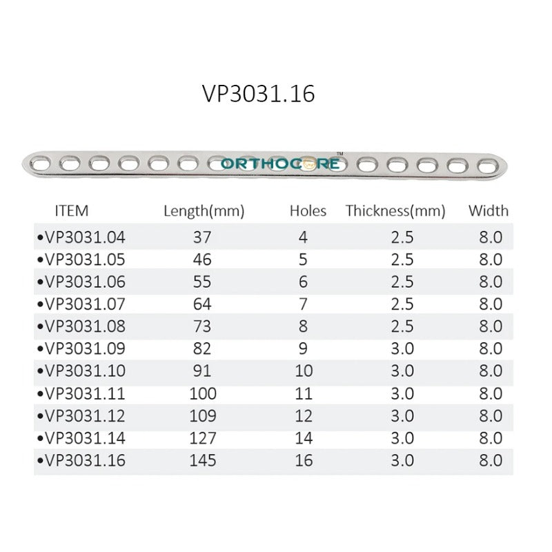 2.7mm LC-DCP Limited Contact Compression Plates