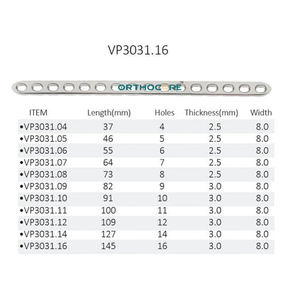 2.7mm LC-DCP Limited Contact Compression Plates