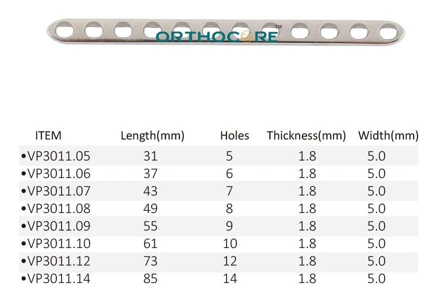 2.0mm/1.5mm LC-DCP Limited Contact Compression Plates