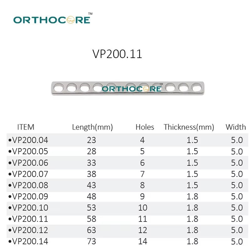 2.0mm Dcp Compression Bone Plate