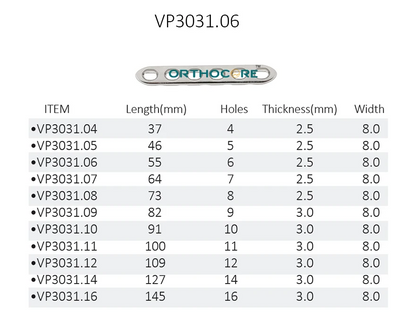 2.7mm LC-DCP Limited Contact Compression Plates