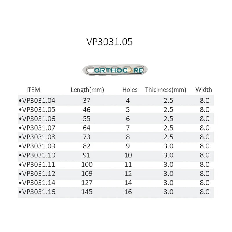 2.7mm LC-DCP Limited Contact Compression Plates