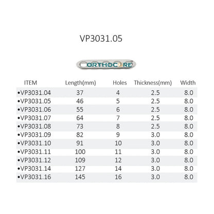 2.7mm LC-DCP Limited Contact Compression Plates