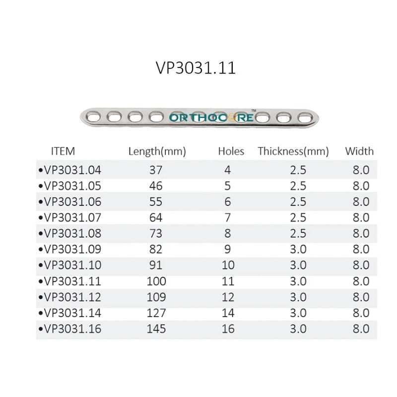 2.7mm LC-DCP Limited Contact Compression Plates