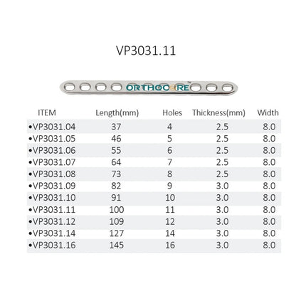 2.7mm LC-DCP Limited Contact Compression Plates
