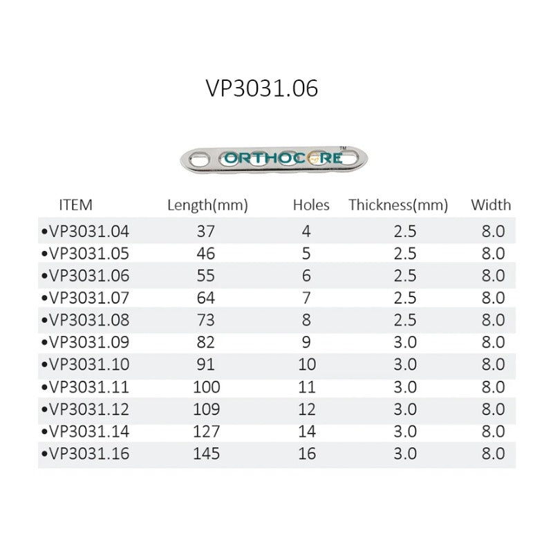 2.7mm LC-DCP Limited Contact Compression Plates