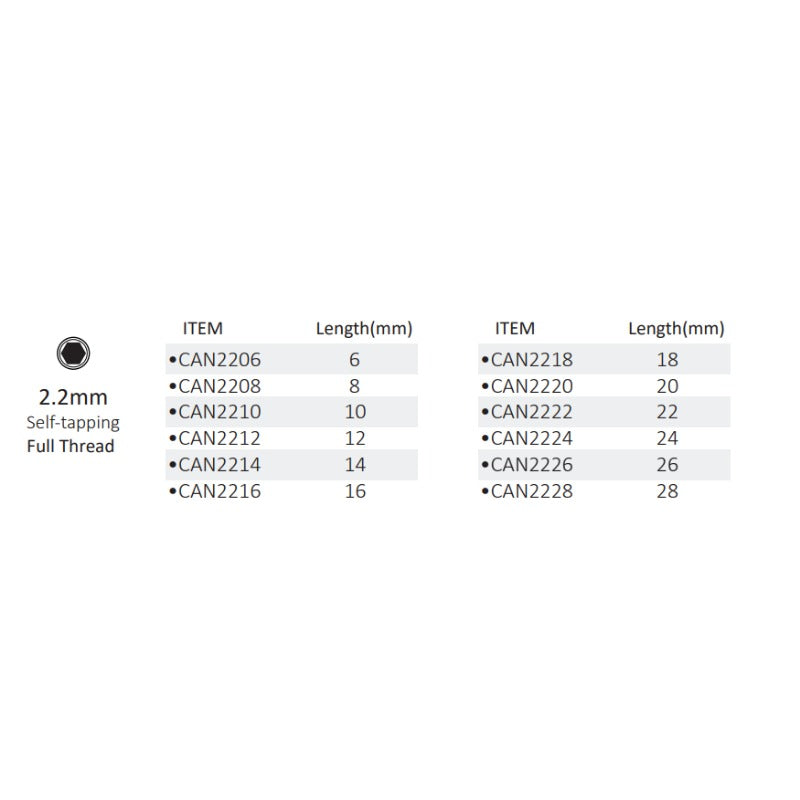 AO 2.2mm Cancellous Screws Full Thread