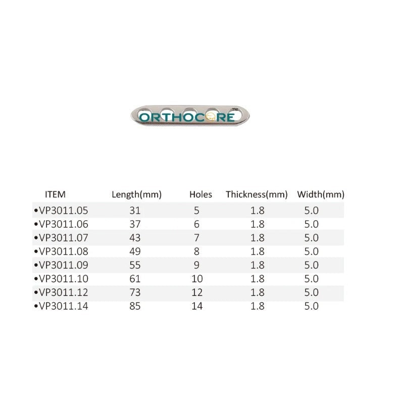 2.4mm/2.0mm LC-DCP Limited Contact Compression Plates