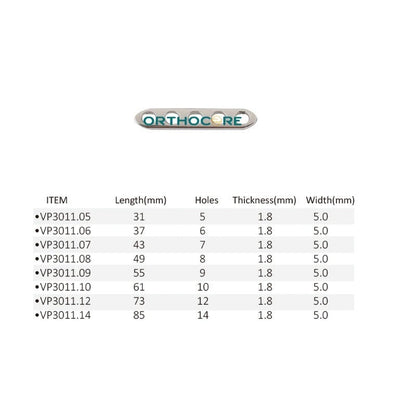 2.4mm/2.0mm LC-DCP Limited Contact Compression Plates
